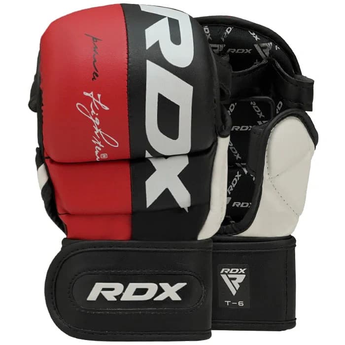 RDX Rękawice MMA Sparingowe T6 czerwone 7oz