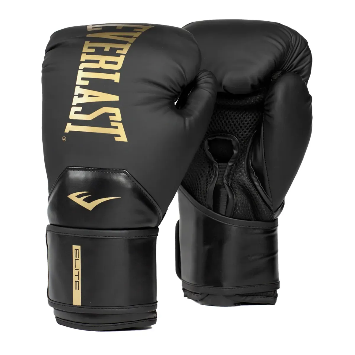 Rękawice bokserskie Everlast Elite 2 Black/Gold z czarno-złotym wykończeniem
